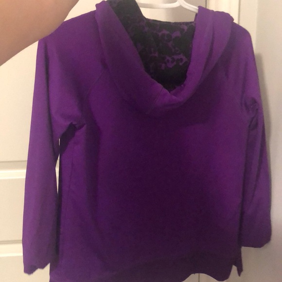 Dark purple zip up dance sweater - Picture 2 of 2